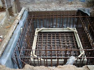 نحوه آرماتور بندی چاله آسانسور
