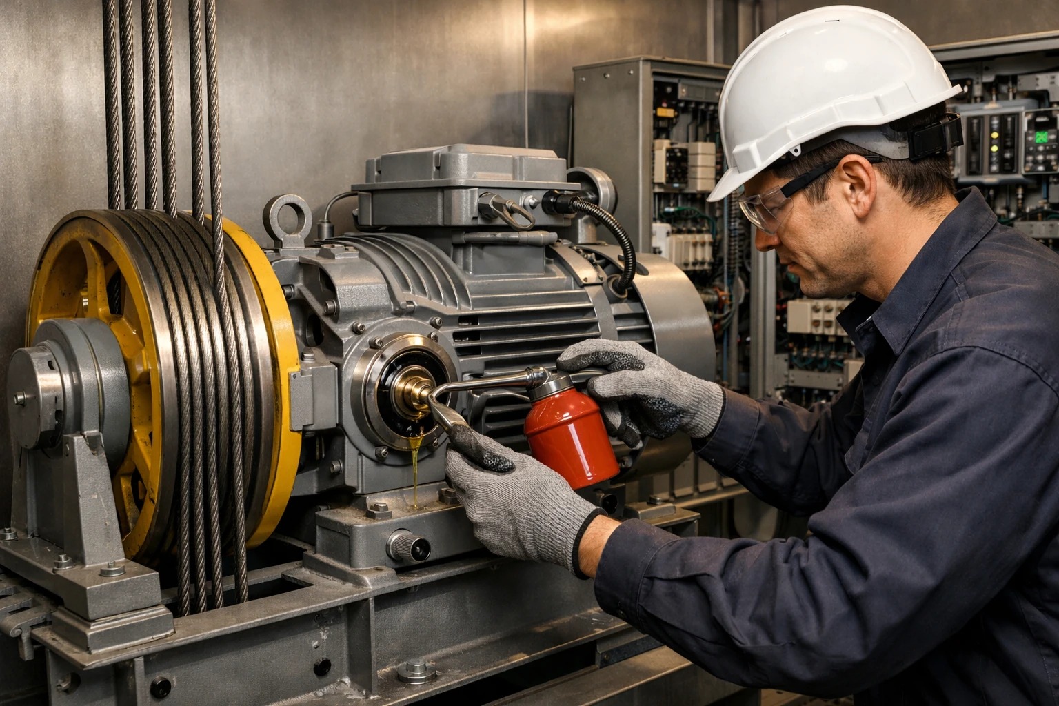 کجای آسانسور باید روغن کاری شود