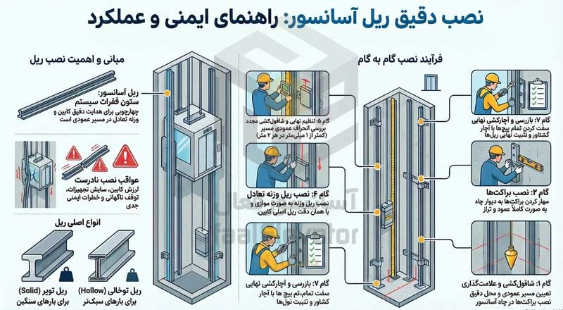       نصب درب و ریل آسانسور